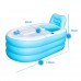 Bathtubs Freestanding Inflatable Thickened Adult tub Folding tub Plastic Bath Barrel Household Bath Barrel Bath Barrel with Electric Pump (Color : Blue  Size : 1508873cm) - B07H7J6LNX